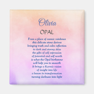 October Birthstone Opal design Magnet