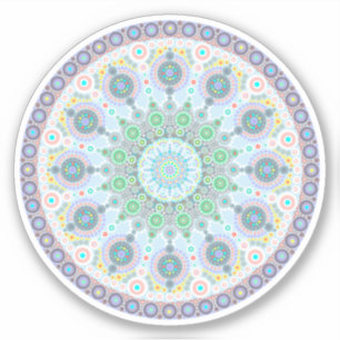 October Birthstone Opal Mandala Sticker