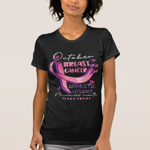 october breast cancer domestic violence awareness  T-Shirt