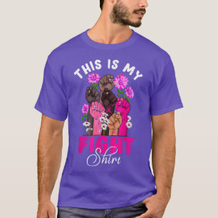 October Breast Cancer Warrior Support Pink Ribbon T-Shirt