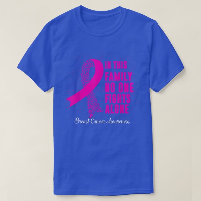 October Breast Cancer Warrior Support Pink Ribbon  T-Shirt (Design Front)
