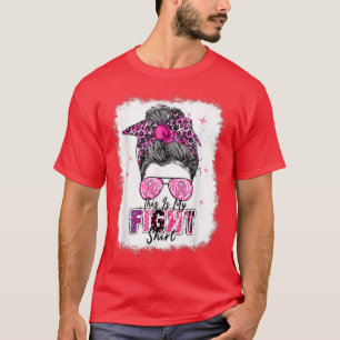 October Breast Cancer Warrior Support Pink Ribbon T-Shirt