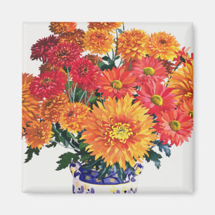 October Chrysanthemums Magnet