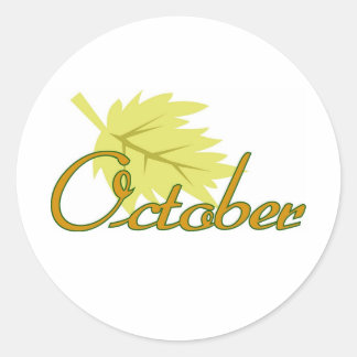 October Classic Round Sticker