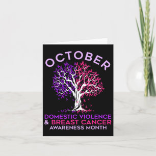 October Domestic Violence And Breast Cancer Awaren Card