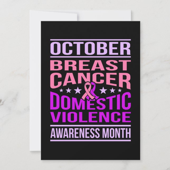 October Domestic Violence Awareness Month Support Thank You Card (Front)