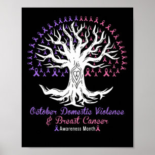 October Domestic Violence Breast Cancer Awareness Poster