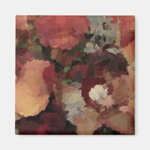 October floral fossil design magnet