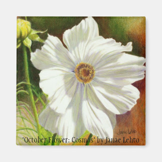 "October Flower: Cosmos" by Janae L... Magnet