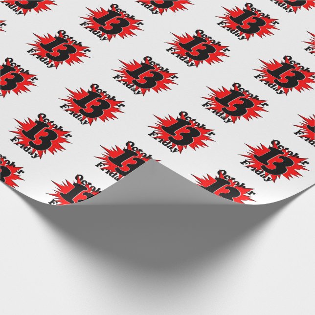 October, Friday the 13th Wrapping Paper (Corner)