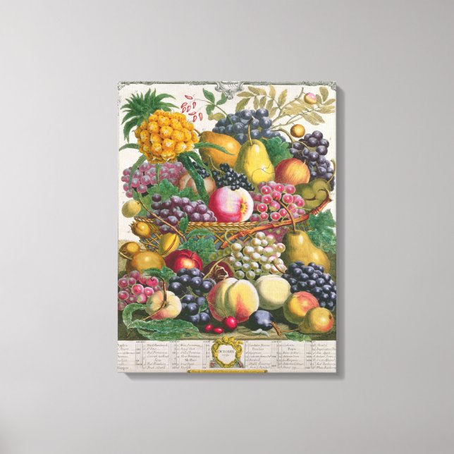 October, from 'Twelve Months of Fruits' Canvas Print (Front)