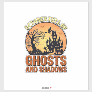 October Full Ghosts Shadows Haunted House Witch Ha