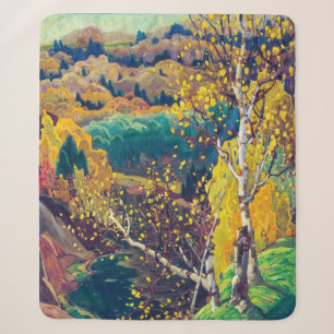 October Gold Franklin Carmichael Sherpa Blanket