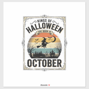 October Halloween Birthday Vintage Witch Shirt Des