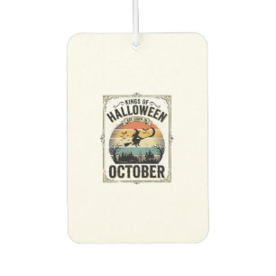 October Halloween Birthday Vintage Witch Shirt Des Car Air Freshener