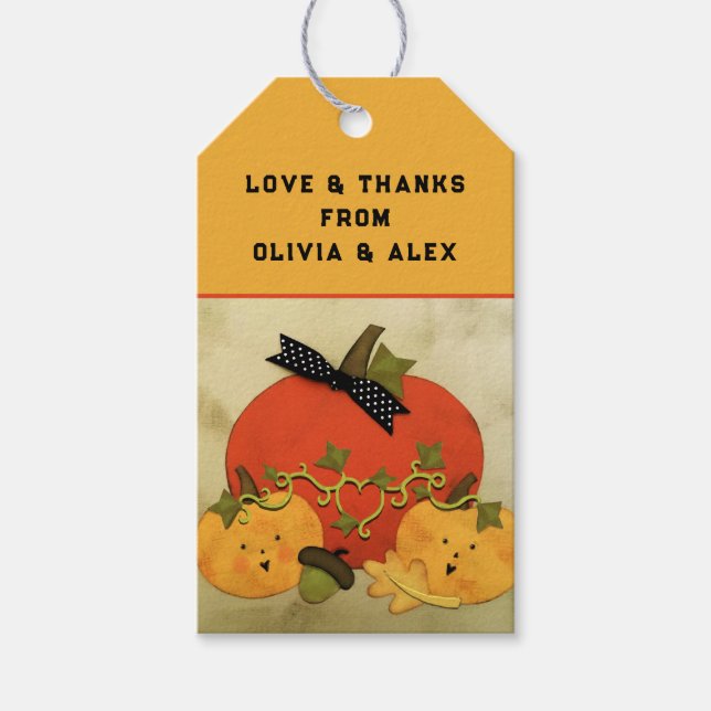 October Halloween Bridal Shower Gift Tags (Front)