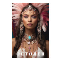 *~ OCTOBER Headdress Woman Goddess OPAL AP53