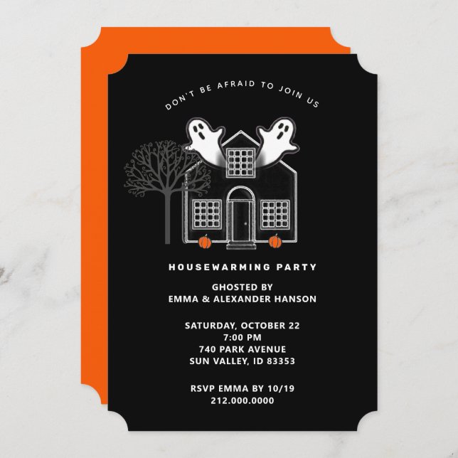 October Housewarming Party Invitations (Front/Back)