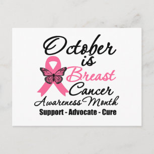 October is Breast Cancer Awareness Month Postcard