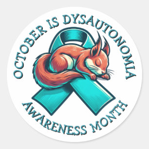 October is Dysautonomia Awareness Month  Classic Round Sticker