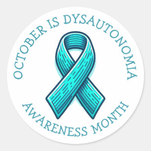 October is Dysautonomia Awareness Month  Classic Round Sticker