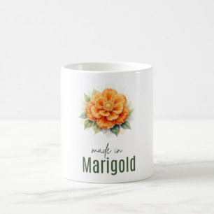 October Marigold  Flower Mug   Coffee Cup