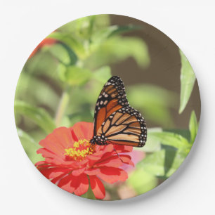 October Monarch Paper Plate