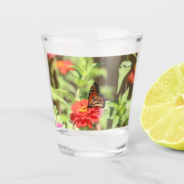 October Monarch Shot Glass (Front)