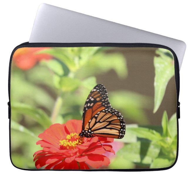 October Monarch   Trifold Wallet Laptop Sleeve (Front)