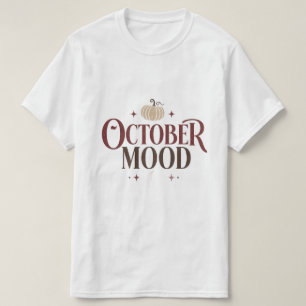 October Mood Vintage Pumpkin Halloween Design T-Shirt