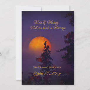 October Moon Wedding  Invitation