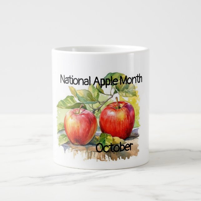 October National Apple Month Large Coffee Mug (Front)