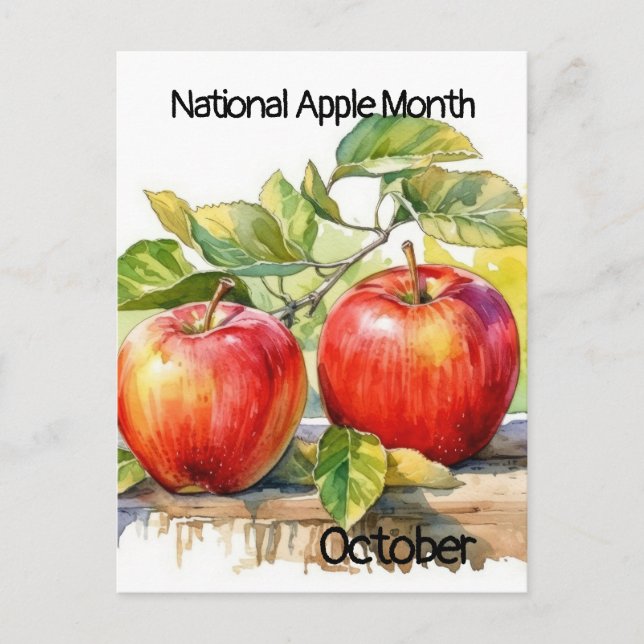 October National Apple Month Postcard (Front)