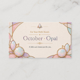 October Opal Birthstone Shop Card