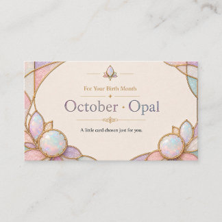 October Opal Birthstone Shop Card