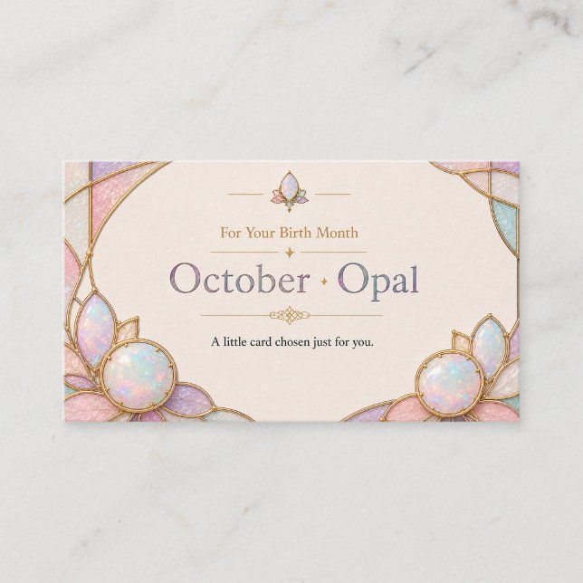 October Opal Birthstone Shop Card (Creator Uploaded)