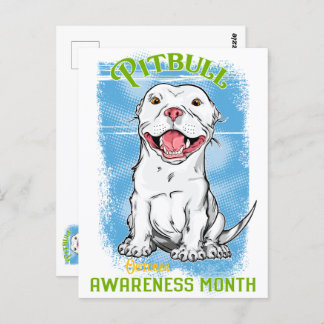 October, Pitbull Awareness Month T-Shirt Grocery B Postcard