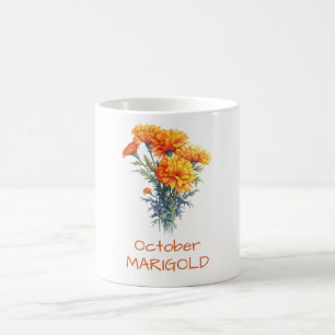 October primary birth flower Marigold mug