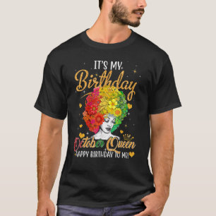 October Queen Happy Birthday To Me Black Girls Wom T-Shirt