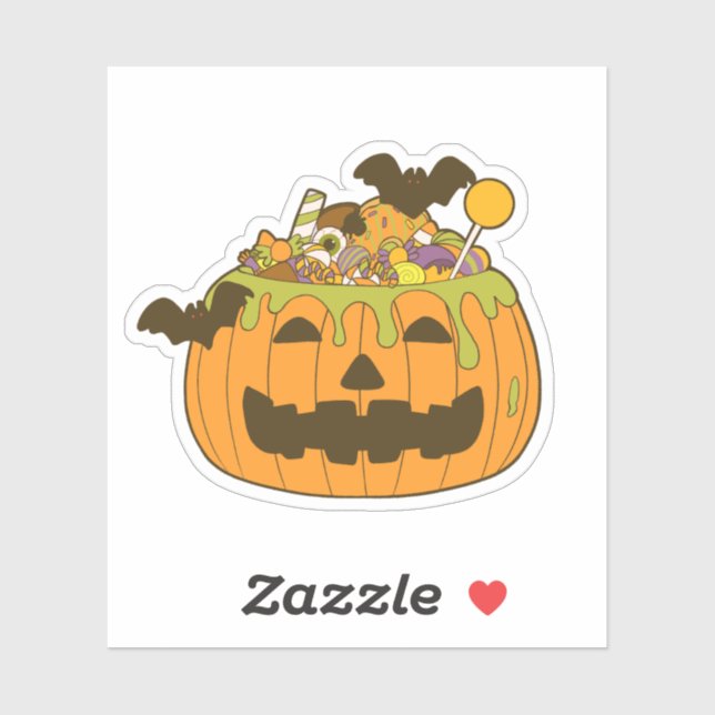October Spooky Halloween Candy Pumpkin (Sheet)
