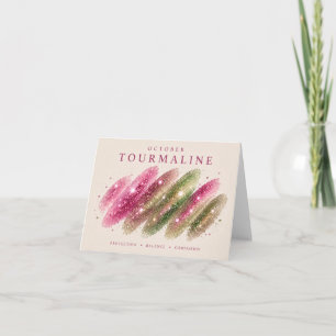 October Tourmaline Birthstone Card