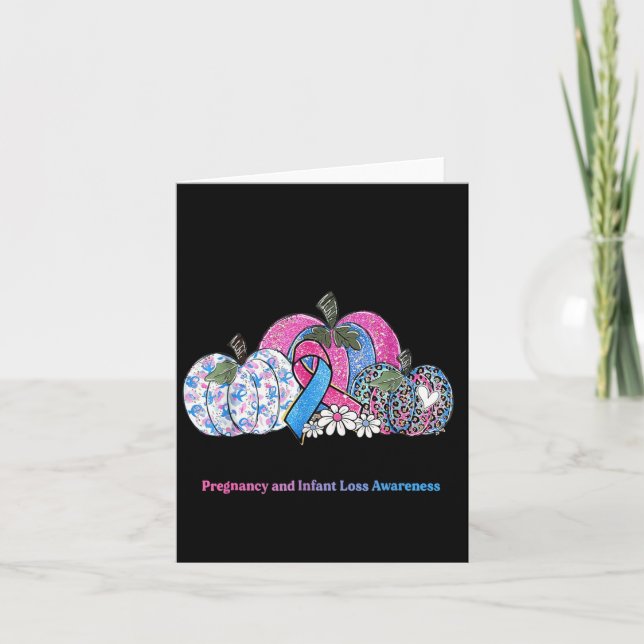 October We Wear Nk &amp; Blue Pregnancy Infant Los Card (Front)