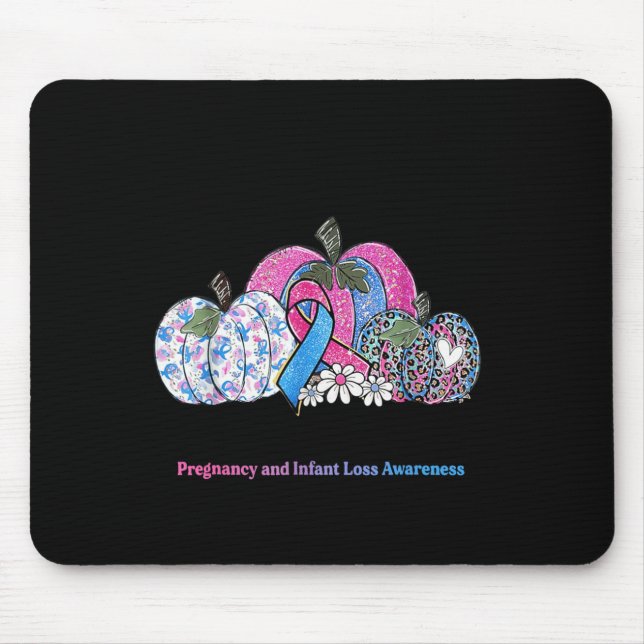 October We Wear Nk &amp; Blue Pregnancy Infant Los Mouse Mat (Front)