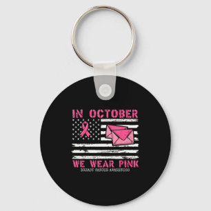 October We Wear Nk Breast Cancer Awareness Stal Wo Key Ring