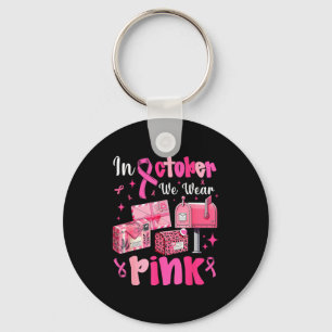 October We Wear Nk Breast Cancer Awareness Stal Wo Key Ring