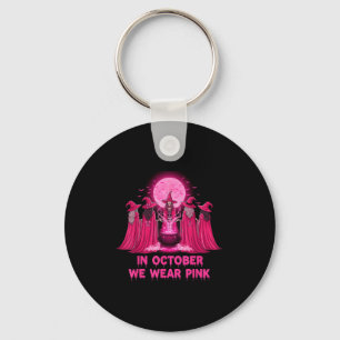 October We Wear Nk Witch Halloween Breast Cancer A Key Ring