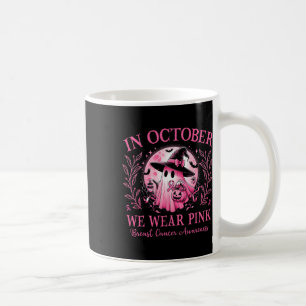 October We Wear Pink Breast Cancer Awareness Hallo Coffee Mug