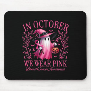 October We Wear Pink Breast Cancer Awareness Hallo Mouse Mat