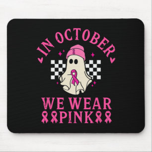 October We Wear Pink Breast Cancer Awareness Month Mouse Mat