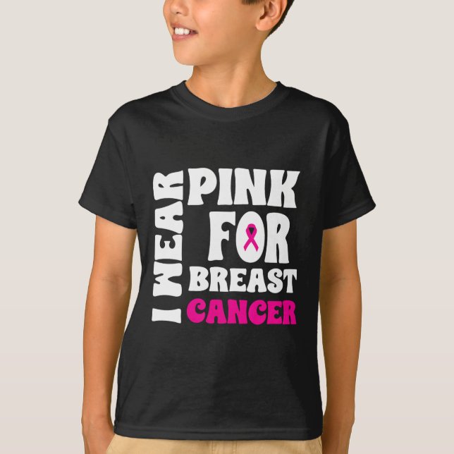 October We Wear Pink Breast Cancer Awareness Women T-Shirt (Front)